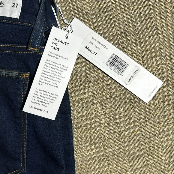 NWT HUDSON KRISTA ANKLE SUPER SKINNY DARK JEAN SIZE 27 COLOR ALGA NWA407ZG1 - Picture 3 of 9